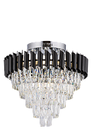 Люстра 540*520, 9*E27+6*LED*E27+LED, 60W Sfera Sveta Хрусталь (Эконом) 1772/9+6 BK+CR, BK+CR