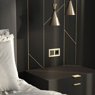 W0023511 Рамка на 2 поста  AluMax, шампань Werkel, 4690389204050