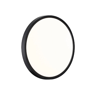 Cветильник 30*2,5 см, LED 24W, 3000/4000 К, IP40, белый/черный, пластик Sonex Alfa Black, 7660/24L