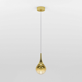 Подвесной светильник 10*10*150 см,  LED*5W, 4000 К, Eurosvet Adour 50256/1 LED золото