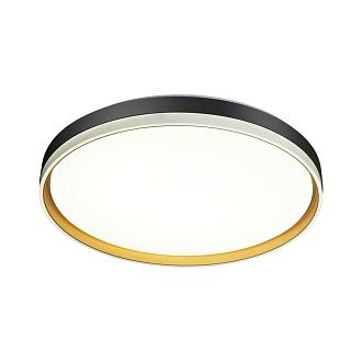 Cветильник 39*7 см, LED 48W, 3000-6000 К, IP43, белый/черный/золотистый, пластик Sonex Savi, 7619/DL