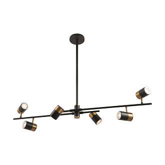 Светильник 97 см, Freya FR5201PL-06B, черный-латунь