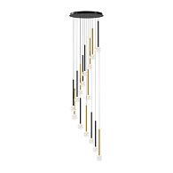 Каскадная люстра 60*60*360 см, LED*51W, 3000K, Maytoni Bubble Dream MOD383PL-L40BBS3K, черный