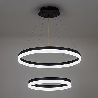 Подвесной светильник 60*60*90 см, LED 80W, 3000 / 6000K, Черный LED4U L10823-60-40 BK