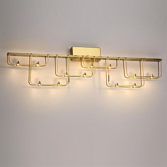 Настенный светильник 85**-21,5 см, 24*LED*12W, 3000K, Odeon Light ZAHA 7060/12WL, золото