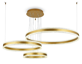 Светильник подвесной 123*80*94 см,  245W, 3000К, золото Ambrella Acrylica Original FA6203