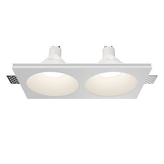 Встраиваемый светильник 19 см, Maytoni Technical Gyps Modern DL129-GU10-02-W, белый