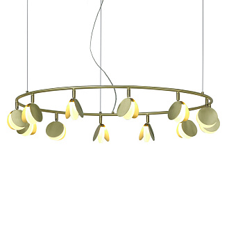 Подвесной светильник *198*200 см, LED *  120W, 3000К Mantra Shell 7355, золотой