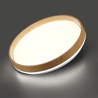 Cветильник 39*7,8 см, LED 48W, 4000 К, IP43, белый/коричневый, пластик Sonex Gari Wood, 7684/DL