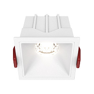 LED светильник 7 см, 10W, 4000K, Maytoni Downlight Alfa LED DL043-01-10W4K-SQ-W, белый, вр 5,5*5,5 см