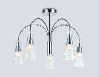 Люстра на штанге **44- см, 5*E14*40W, K, Ambrella Light High Light LH55651, хром