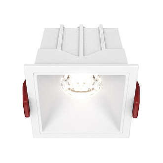 LED светильник 7 см, 10W, 4000K, Maytoni Downlight Alfa LED DL043-01-10W4K-SQ-W, белый, вр 5,5*5,5 см
