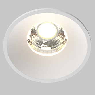Встраиваемый светильник 6*6*5,3 см, LED, 7W, 3000К, Maytoni Technical ROUND DL058-7W3K-W белый, вр 5,4 см