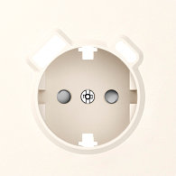 Donel S08 матовый кремовый накладка для розетки Schuko с зарядным устройством USB A+C,  со шторками 16A 250 В~,серия DB, DS22931