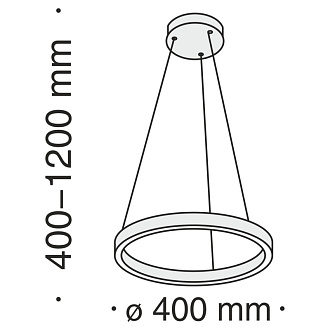 Светильник 40 см, 25W, 4000K Maytoni Rim MOD058PL-L22BS4K, латунь