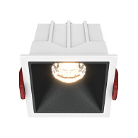 Светильник 7 см, 10W, 3000K, Technical DL043-01-10W3K-D-SQ-WB, белый-черный, 36°, Dim, Triac, вр 5,5*5,5 см
