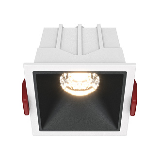 Светильник 7 см, 10W, 3000K, Technical DL043-01-10W3K-D-SQ-WB, белый-черный, 36°, Dim, Triac, вр 5,5*5,5 см