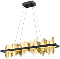 Подвесная люстра 100*15*300 см, LED, 35W, 3000K Wertmark Lando WE476.03.423, черный