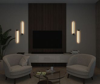 Бра 60 см, 5W, 3000K, Denkirs DK5010-SG, золото
