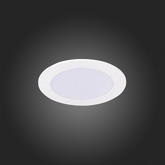 Светильник встраиваемый 12 см, 6W, 3000K ST Luce ST209.538.06 белый 330Lm Ra80 110°, вр 12 см