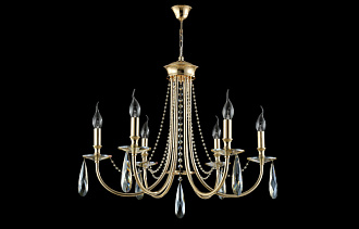 Люстра 65 см, Crystal Lux VICTORIA SP6 GOLD/AMBER золото