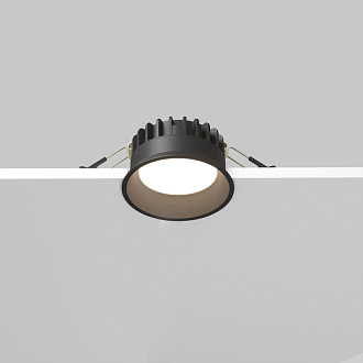 Встраиваемый светильник Downlight 9*4,6 см, 8W, 3000-4000-6000K 120° Maytoni Technical Okno DL055-8W3-4-6K-B черный, вр 8 см