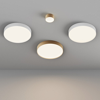 Накладной светильник 40*40*6 см, LED, 45W, 4000К, Maytoni Technical Zon C032CL-45W4K-RD-W белый