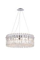 Люстра Ø600 x H220 (1200), мм, 9*40W (360W), CHROME+CLEAR (Хром + Прозрачный Хрусталь) NewRgy 5075-9CR CHROME+CLEAR