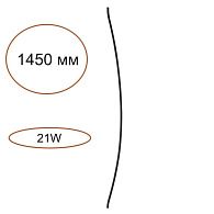 Элемент для инсталляции **145- см, 1*LED*21W, 3000K, Odeon Light Fino 7155/150D, черный