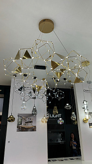 Светильник 106 см, 68W, 4000K, Odeon Light Trellis 5087/68L, черный хром