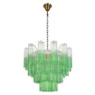 Подвесная люстра 60 см, Loft IT Murano 10580/600 Clear green, бронза