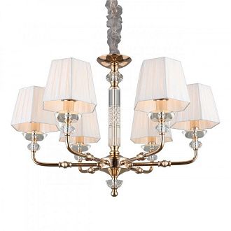 Подвесная люстра 70*70-140 см, 6*E14, 40W, Aployt Silvian APL.719.03.06, золотой