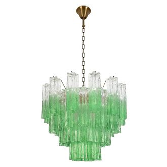 Подвесная люстра 60 см, Loft IT Murano 10580/600 Clear green, бронза