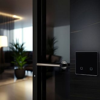 Радиовыключатель сенсорный HiTE PRO SN-R2 (черный, закругленные углы) HPSW-SNR2-BL