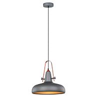 Подвесной светильник Lussole Loft GRLSP-9814, диаметр 32 см, серый