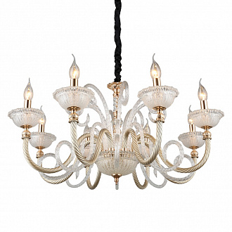 Люстра подвесная Omnilux Agerola OML-88303-08 золото диаметр 84 см.