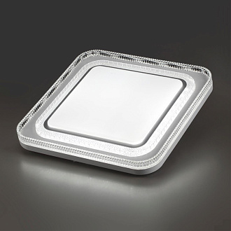 Светильник 49*49*7,5 см, LED 1*70W, 3000-6000 К, Sonex Suzy Silver 7685/EL, белый/серебристый/прозрачный