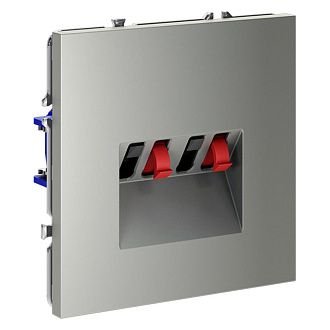 Розетка акустическая встраиваемая Voltum S70 4-местная, сталь пластик Soft touch VLS060305