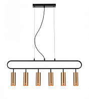Подвесной светильник 9*90*150 см, 6*E14 черный Vele Luce Brio VL5794P06