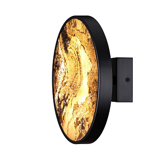 Настенный светильник 23,6*23,6* см, LED 1*15W, 3000-4000-6000 К, Odeon Light Bergi 5064/15WL, матовый черный/серо-бежевый