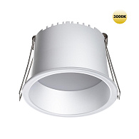 Светильник встраиваемый LED 8,6*8,6* см, LED 9W*3000 К, Novotech Spot Tran, белый, 359234, вр 7,5 см