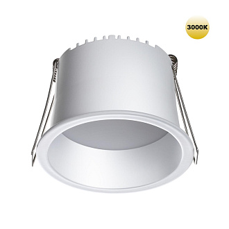 Светильник встраиваемый LED 8,6*8,6* см, LED 9W*3000 К, Novotech Spot Tran, белый, 359234, вр 7,5 см