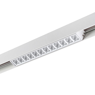 Трековый светильник 25 см для низковольного шинопровода Novotech Flum 358417, 12W LED, 4000K, белый