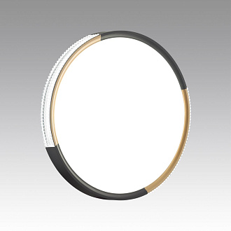 Cветильник 40*6,5 см, LED 48W, 3000-6000 К, IP43, белый/черный/золотистый, пластик Sonex Velio, 7629/DL