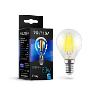 7022 Лампа светодиодная  Voltega Crystal 6W 600Lm 4000K E14