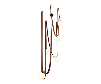 Светильник 100 см, Kink Light 07682-5,04, черный-кожа