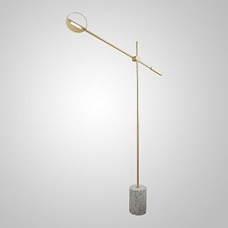 Торшер BOLIA LEAVES Brass 169*98*169 см, 1*LED*4W, ImperiumLoft 41.212, Белый, Золотистый