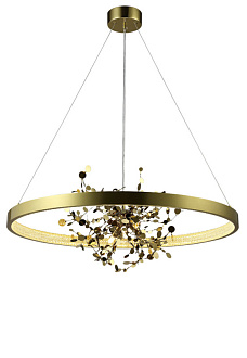 Светильник 80 см, 4*G9+18W, 3000K, 15 м2 Crystal L ux GARDEN SPLED+4 D800 GOLD Золото