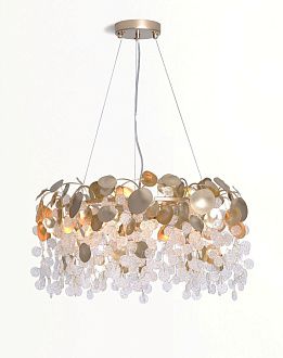 Люстра Ø600 x H330 (1335), мм, 8*40W (320W), CHAMPAGNE GOLD (ЗОЛОТИСТОЕ ШАМПАНСКОЕ) NewRgy 5240/8 CHAMPAGNE GOLD