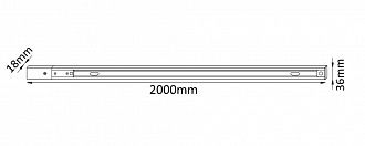 Шинопровод однофазный с питанием и заглушкой 200*4 см, Crystal Lux CLT 0.11 01 L2000 WH Белый
